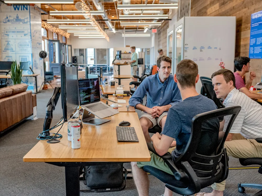 Working through a financial plan at a desk